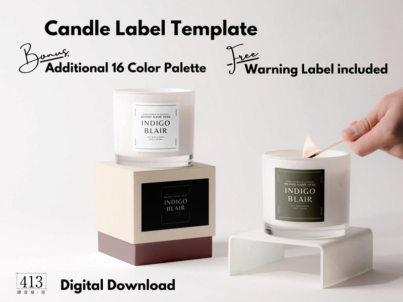 Minimalist Candle Label Template 25