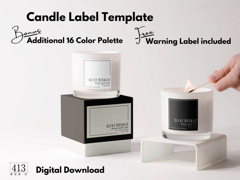 Minimalist Candle Label Template 28