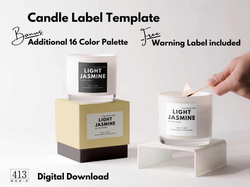 Minimalist Candle Label Template 10