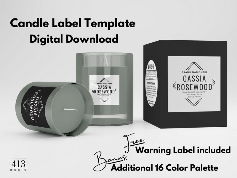 Minimalist Candle Label Template 21